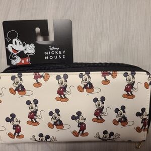 Disney Mickey Mouse Cream and Red Wallet